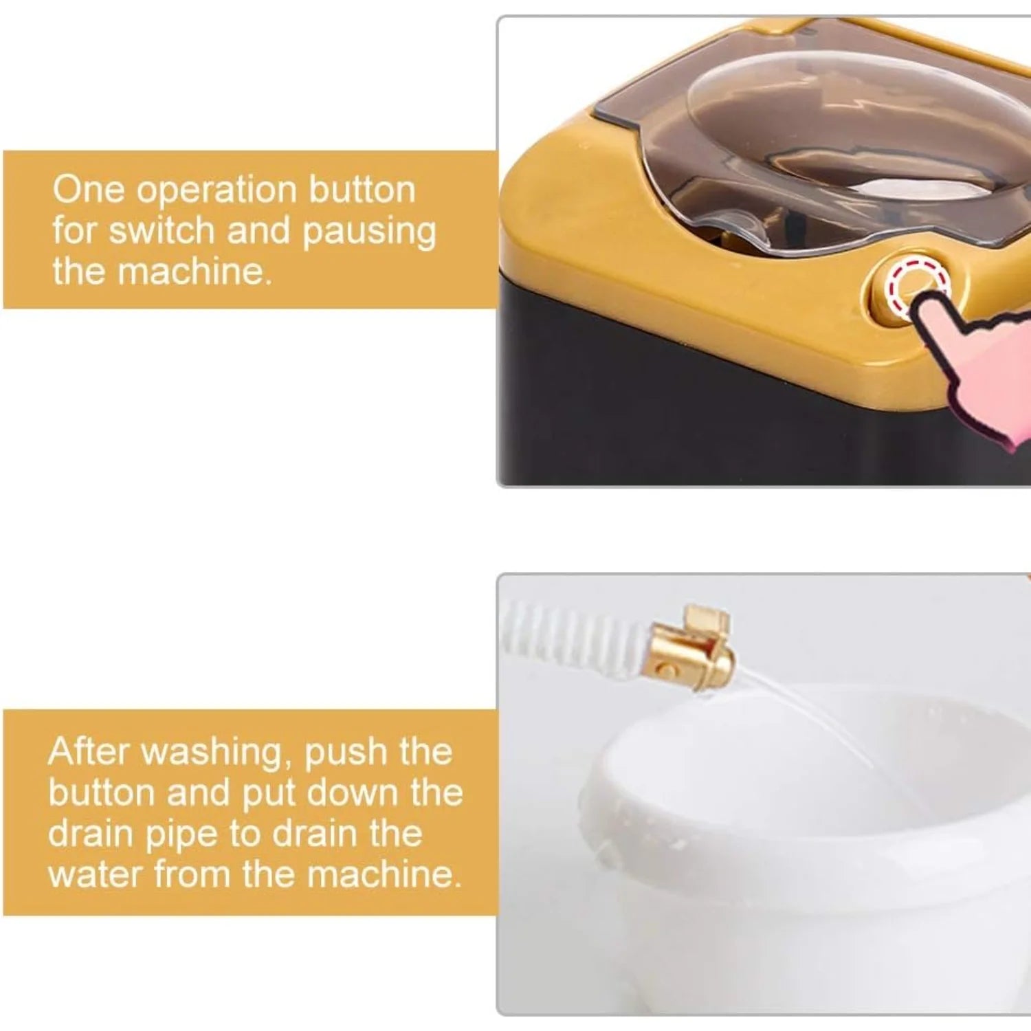 Mini Washing Machine, Cleaning Machine, Portable Washing Machine Washing Machine Cosmetic Tool Cleaning Machine Toy Gift for Do