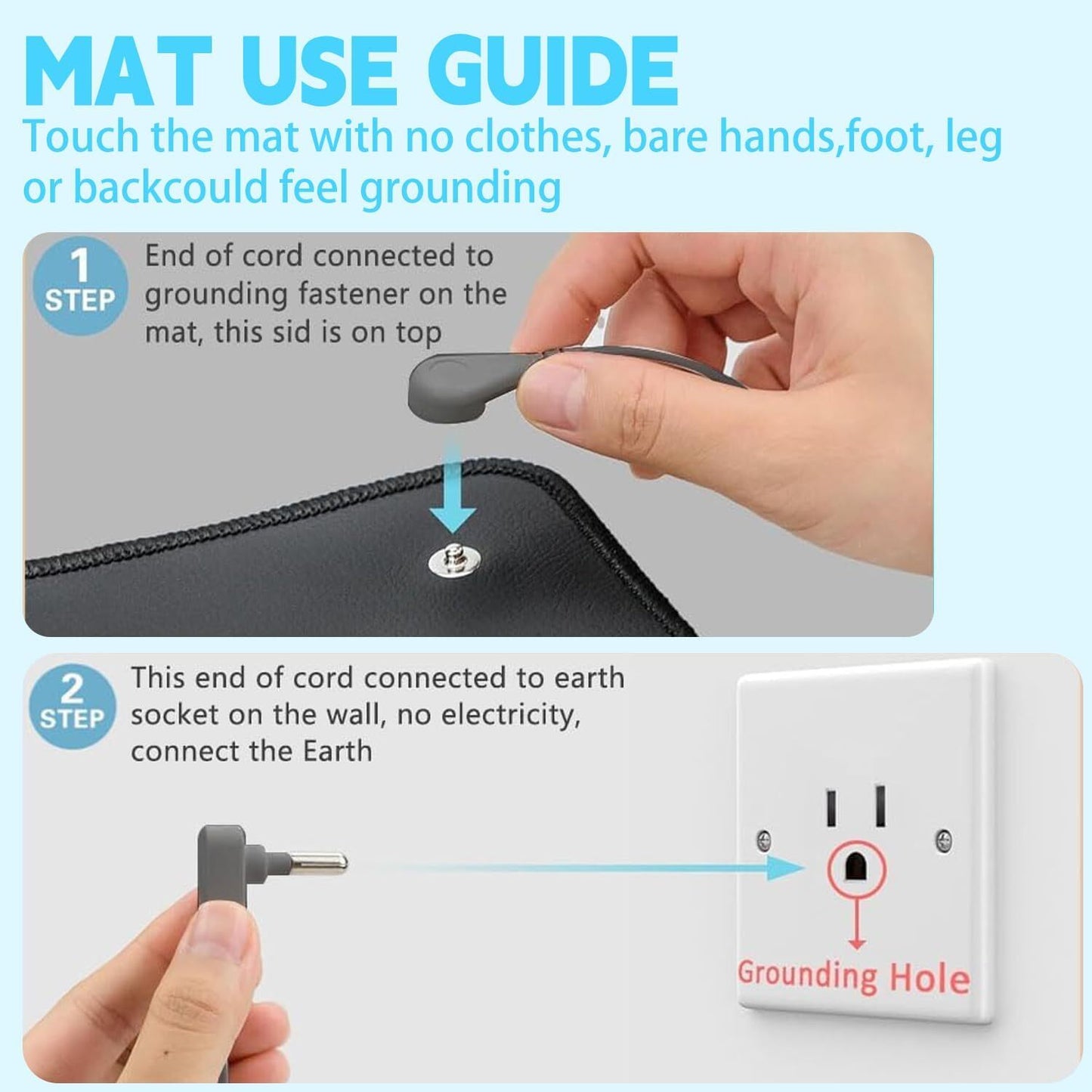 Grounding Mat for Improving Sleep, Grounding Pad for Health, Grounding Bed Mat